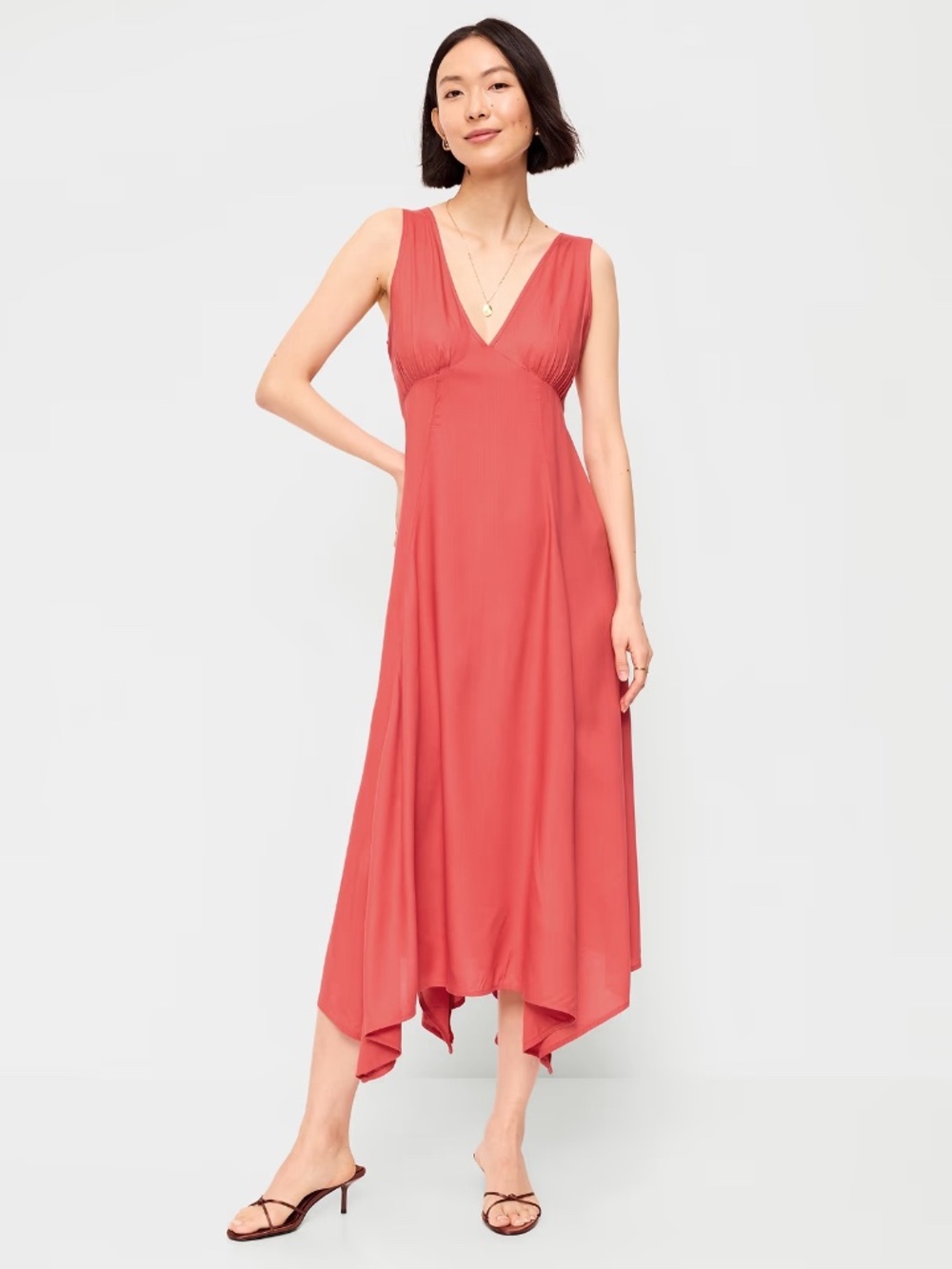 NWT Handkerchief Hem Midi Dress | Old Navy